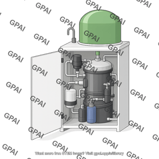 Compact biogas digester open door