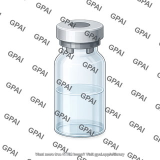 Lyophilization vial 10 ml with liquid