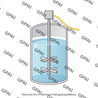 Continuous stirred tank reactor schematic