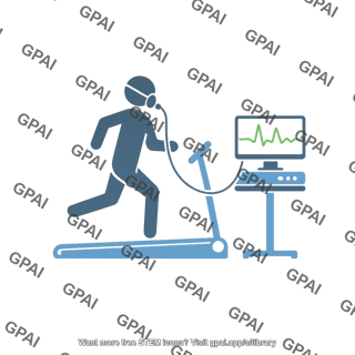 Aerobic testing on treadmill symbol