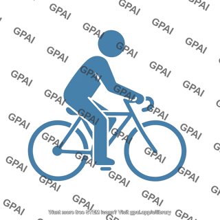 Person biking symbol