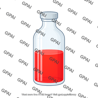 Serum bottle medium size half liquid capped 310