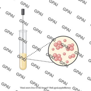 Bacteria sample collection with callout from test tube liquid