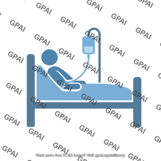 Patient in hospital bed 1 symbol