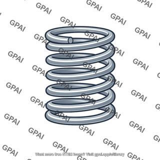 Round wire helical compression spring