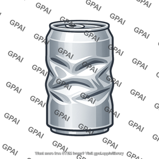Thin walled aluminum beverage can buckled