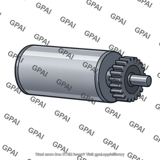 Geared industrial roll
