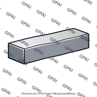 Mechanical part rectangular bar imperfect