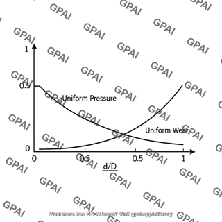 Dimensionless plot uniform pressure uniform wear