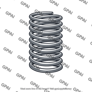 Helical compression spring plain end