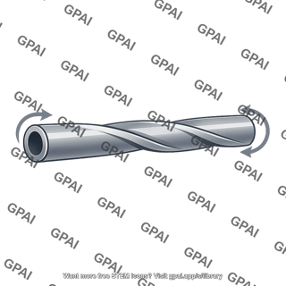 Hollow round bar twisted
