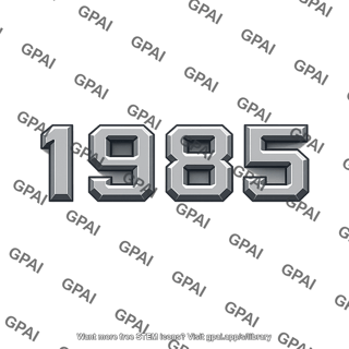 Number 1985 metallic