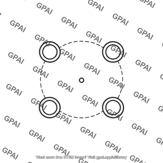 Hole pattern four hole bolt circle