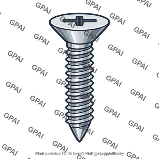 Flat head wood screw