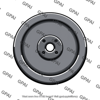 Flywheel solid web front view