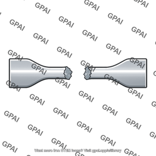 Tension test specimen fractured