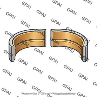 Connecting rod bearing grooved pressure fed