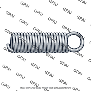 Extension spring full coil end hook