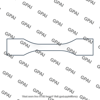 Simple tension test specimen