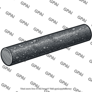 Dark gray rough surface rod