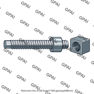 Power screw with nut