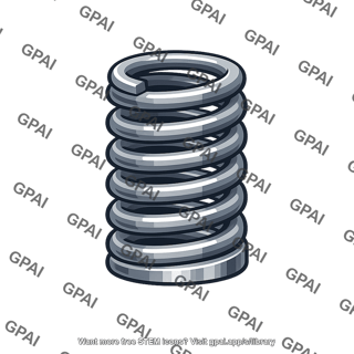 Compression spring squared ground end