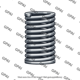 Helical compression spring squared end
