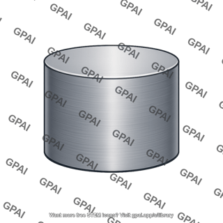 Brushed metal cylinder