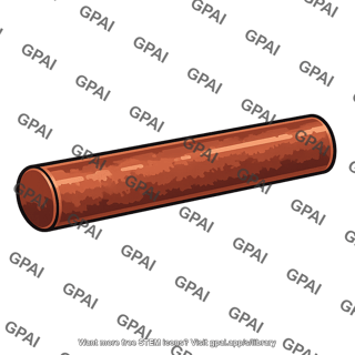 Reddish brown tarnished rod