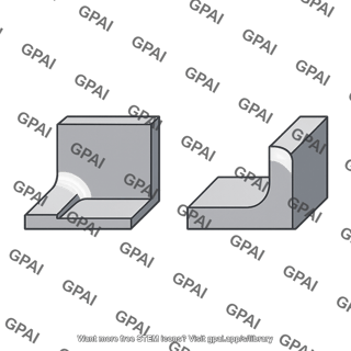 Fillet radius internal or external corner