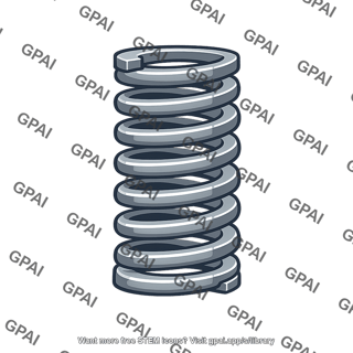 Helical compression spring squared ground ends