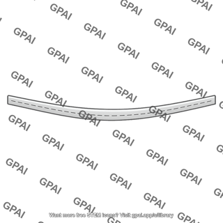 Curved road segment