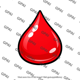 Red liquid droplet