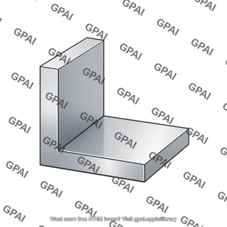 L shaped metal block