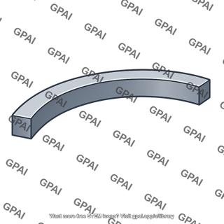 Curved bar rectangular cross section