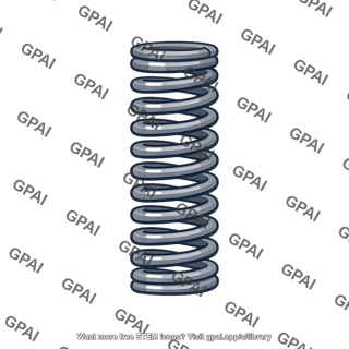 Helical coil compression spring closed end