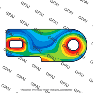 Thermal stress contour plot