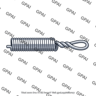 Extension spring full twisted loop end