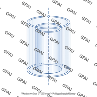 Concentric cylinder tolerance zone