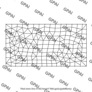Two dimensional fea mesh