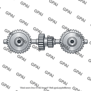 Gears on shaft