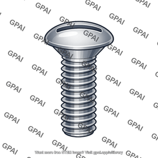 Oval head machine screw