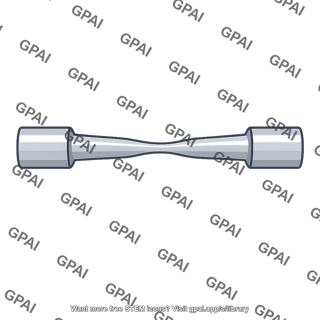 Tensile test specimen necked