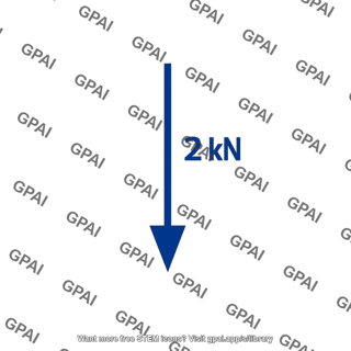 Point load arrow 2kn