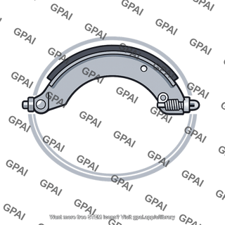 Hinged brake shoe assembly
