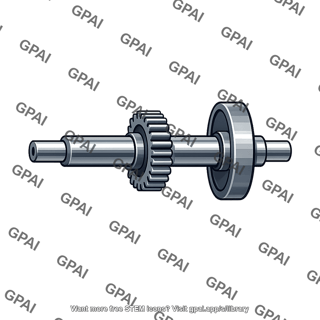 Geared flywheel shaft