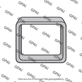 Thin walled square tube rounded corner