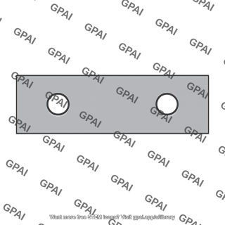 Rectangular plate with two holes