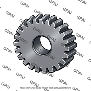 Through hardened steel spur gear