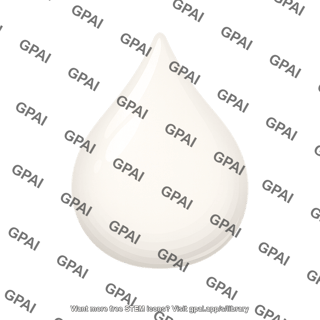 White glue droplet